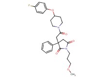 3-{2-[4-(4-fluorophenoxy)-1-piperidinyl]-2-oxoethyl}-1-(3-methoxypropyl)-3-phenyl-2,5-pyrrolidinedione