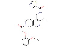N-({7-[(2-methoxyphenoxy)acetyl]-3-methyl-5,6,7,8-tetrahydro-2,7-naphthyridin-4-yl}methyl)-1,3-thiazole-5-carboxamide