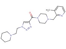 1-[(3-methyl-2-pyridinyl)methyl]-4-({1-[2-(1-piperidinyl)ethyl]-1H-1,2,3-triazol-4-yl}carbonyl)piperazine