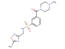 N-[(5-methyl-1,2,4-oxadiazol-3-yl)methyl]-3-[(4-methylpiperazin-1-yl)carbonyl]benzenesulfonamide