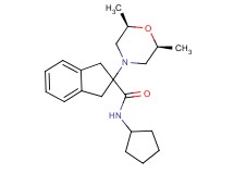 N-cyclopentyl-2-[(2R*,6S*)-2,6-dimethyl-4-morpholinyl]-2-indanecarboxamide