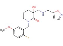1-(2-fluoro-5-methoxybenzyl)-3-hydroxy-3-{[(isoxazol-5-ylmethyl)amino]methyl}piperidin-2-one