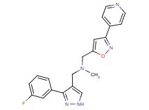 1-[3-(3-fluorophenyl)-1H-pyrazol-4-yl]-N-methyl-N-{[3-(4-pyridinyl)-5-isoxazolyl]methyl}methanamine
