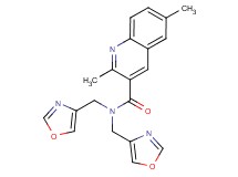 2,6-dimethyl-N,N-bis(1,3-oxazol-4-ylmethyl)quinoline-3-carboxamide