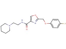 2-[(4-fluorophenoxy)methyl]-N-[2-(1-piperidinyl)ethyl]-1,3-oxazole-4-carboxamide