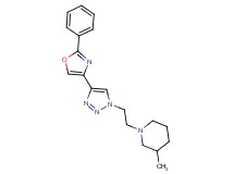 3-methyl-1-{2-[4-(2-phenyl-1,3-oxazol-4-yl)-1H-1,2,3-triazol-1-yl]ethyl}piperidine