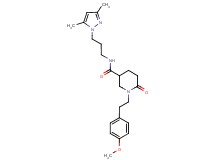 N-[3-(3,5-dimethyl-1H-pyrazol-1-yl)propyl]-1-[2-(4-methoxyphenyl)ethyl]-6-oxo-3-piperidinecarboxamide