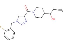 1-(1-{[1-(2-fluorobenzyl)-1H-1,2,3-triazol-4-yl]carbonyl}-4-piperidinyl)-1-propanol
