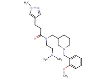 N-[2-(dimethylamino)ethyl]-N-{[1-(2-methoxybenzyl)-3-piperidinyl]methyl}-3-(1-methyl-1H-pyrazol-4-yl)propanamide