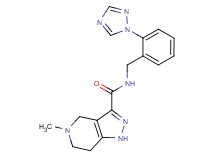 5-methyl-N-[2-(1H-1,2,4-triazol-1-yl)benzyl]-4,5,6,7-tetrahydro-1H-pyrazolo[4,3-c]pyridine-3-carboxamide