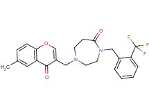 1-[(6-methyl-4-oxo-4H-chromen-3-yl)methyl]-4-[2-(trifluoromethyl)benzyl]-1,4-diazepan-5-one