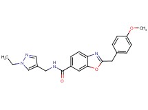 N-[(1-ethyl-1H-pyrazol-4-yl)methyl]-2-(4-methoxybenzyl)-1,3-benzoxazole-6-carboxamide