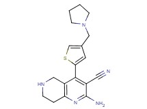 2-amino-4-[4-(1-pyrrolidinylmethyl)-2-thienyl]-5,6,7,8-tetrahydro-1,6-naphthyridine-3-carbonitrile