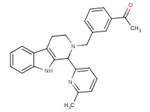1-(3-{[1-(6-methyl-2-pyridinyl)-1,3,4,9-tetrahydro-2H-beta-carbolin-2-yl]methyl}phenyl)ethanone