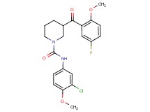 N-(3-chloro-4-methoxyphenyl)-3-(5-fluoro-2-methoxybenzoyl)-1-piperidinecarboxamide
