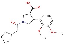 (3S*,4R*)-1-(cyclopentylacetyl)-4-(2,3-dimethoxyphenyl)pyrrolidine-3-carboxylic acid