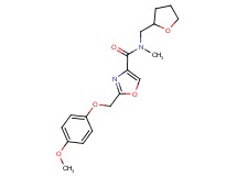 2-[(4-methoxyphenoxy)methyl]-N-methyl-N-(tetrahydrofuran-2-ylmethyl)-1,3-oxazole-4-carboxamide