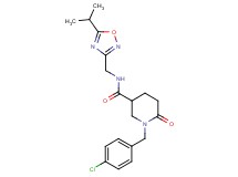 1-(4-chlorobenzyl)-N-[(5-isopropyl-1,2,4-oxadiazol-3-yl)methyl]-6-oxo-3-piperidinecarboxamide