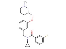 N-cyclopropyl-3-fluoro-N-{3-[(1-methyl-3-piperidinyl)methoxy]benzyl}benzamide