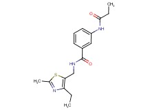 N-[(4-ethyl-2-methyl-1,3-thiazol-5-yl)methyl]-3-(propionylamino)benzamide