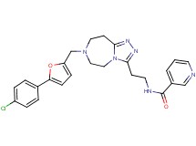 N-[2-(7-{[5-(4-chlorophenyl)-2-furyl]methyl}-6,7,8,9-tetrahydro-5H-[1,2,4]triazolo[4,3-d][1,4]diazepin-3-yl)ethyl]nicotinamide