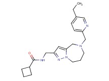 N-({5-[(5-ethylpyridin-2-yl)methyl]-5,6,7,8-tetrahydro-4H-pyrazolo[1,5-a][1,4]diazepin-2-yl}methyl)cyclobutanecarboxamide