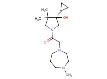 (3R)-3-cyclopropyl-4,4-dimethyl-1-[(4-methyl-1,4-diazepan-1-yl)acetyl]-3-pyrrolidinol