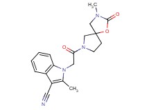 2-methyl-1-[2-(3-methyl-2-oxo-1-oxa-3,7-diazaspiro[4.4]non-7-yl)-2-oxoethyl]-1H-indole-3-carbonitrile