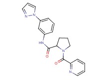 N-[3-(1H-pyrazol-1-yl)phenyl]-1-(2-pyridinylcarbonyl)prolinamide