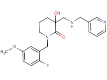 1-(2-fluoro-5-methoxybenzyl)-3-hydroxy-3-{[(pyridin-3-ylmethyl)amino]methyl}piperidin-2-one