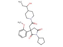 1-cyclopentyl-3-{2-[4-(1-hydroxypropyl)-1-piperidinyl]-2-oxoethyl}-3-(2-methoxyphenyl)-2,5-pyrrolidinedione