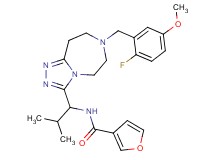 N-{1-[7-(2-fluoro-5-methoxybenzyl)-6,7,8,9-tetrahydro-5H-[1,2,4]triazolo[4,3-d][1,4]diazepin-3-yl]-2-methylpropyl}-3-furamide
