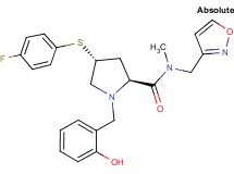 (4R)-4-[(4-fluorophenyl)thio]-1-(2-hydroxybenzyl)-N-(3-isoxazolylmethyl)-N-methyl-L-prolinamide