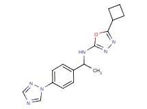 5-cyclobutyl-N-{1-[4-(1H-1,2,4-triazol-1-yl)phenyl]ethyl}-1,3,4-oxadiazol-2-amine