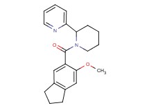 2-{1-[(6-methoxy-2,3-dihydro-1H-inden-5-yl)carbonyl]-2-piperidinyl}pyridine