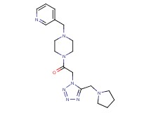 1-(3-pyridinylmethyl)-4-{[5-(1-pyrrolidinylmethyl)-1H-tetrazol-1-yl]acetyl}piperazine