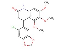 4-(6-chloro-1,3-benzodioxol-5-yl)-5,6,7-trimethoxy-3,4-dihydroquinolin-2(1H)-one