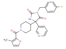 3-(4-fluorobenzyl)-5-[1-(3-methyl-2-furoyl)-4-piperidinyl]-5-(3-pyridinyl)-2,4-imidazolidinedione