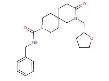 N-benzyl-3-oxo-2-(tetrahydrofuran-2-ylmethyl)-2,9-diazaspiro[5.5]undecane-9-carboxamide