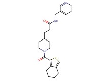 N-(3-pyridinylmethyl)-3-[1-(4,5,6,7-tetrahydro-2-benzothien-1-ylcarbonyl)-4-piperidinyl]propanamide
