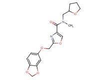 2-[(1,3-benzodioxol-5-yloxy)methyl]-N-methyl-N-(tetrahydrofuran-2-ylmethyl)-1,3-oxazole-4-carboxamide