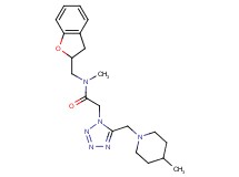 N-(2,3-dihydro-1-benzofuran-2-ylmethyl)-N-methyl-2-{5-[(4-methyl-1-piperidinyl)methyl]-1H-tetrazol-1-yl}acetamide