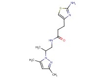 3-(2-amino-1,3-thiazol-4-yl)-N-[2-(3,5-dimethyl-1H-pyrazol-1-yl)propyl]propanamide