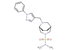 (1R*,5R*)-N,N-dimethyl-6-[(1-phenyl-1H-pyrazol-4-yl)methyl]-3,6-diazabicyclo[3.2.2]nonane-3-sulfonamide