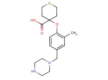 4-[2-methyl-4-(1-piperazinylmethyl)phenoxy]tetrahydro-2H-thiopyran-4-carboxylic acid bis(trifluoroacetate)