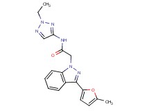 N-(2-ethyl-2H-1,2,3-triazol-4-yl)-2-[3-(5-methyl-2-furyl)-1H-indazol-1-yl]acetamide