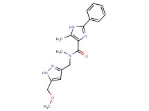 N-{[5-(methoxymethyl)-1H-pyrazol-3-yl]methyl}-N,5-dimethyl-2-phenyl-1H-imidazole-4-carboxamide