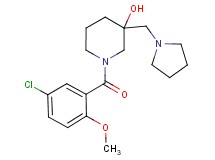 1-(5-chloro-2-methoxybenzoyl)-3-(pyrrolidin-1-ylmethyl)piperidin-3-ol