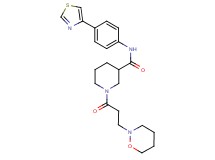 1-[3-(1,2-oxazinan-2-yl)propanoyl]-N-[4-(1,3-thiazol-4-yl)phenyl]-3-piperidinecarboxamide