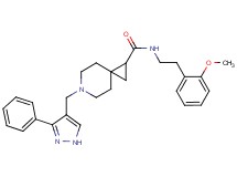 N-[2-(2-methoxyphenyl)ethyl]-6-[(3-phenyl-1H-pyrazol-4-yl)methyl]-6-azaspiro[2.5]octane-1-carboxamide